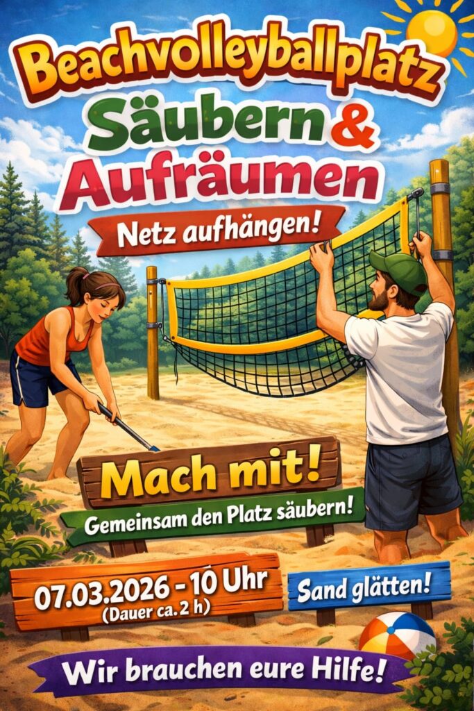 Einladung Beach Aufbau 2026