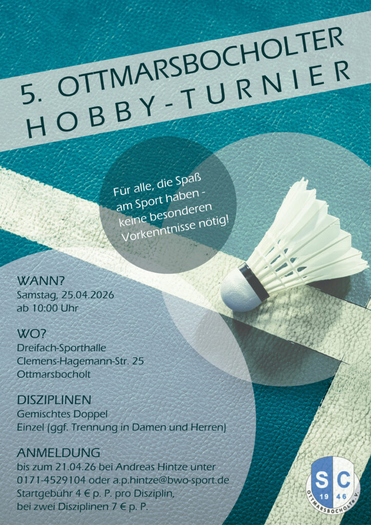 Badminton Einladung Hobbyturnier 26