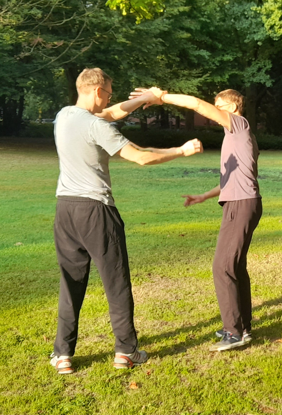 Aikido beim Sport im Park in Senden